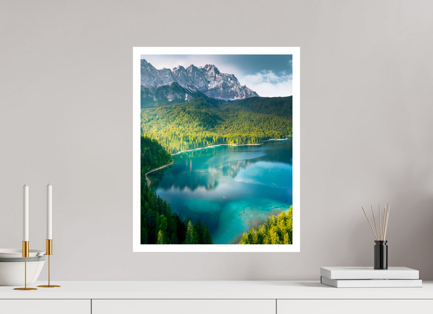 40 x 50 cm, Fine Art Print Alpine Lake