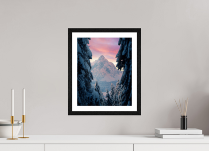 30 x 37.5 cm, Black Oak Frame Winter Glow