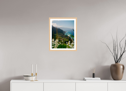 40 x 50 cm, Natural Maple Frame Madeira Coastline