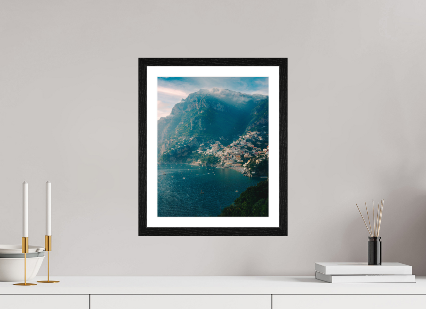 30 x 37.5 cm, Black Oak Frame Amalfi