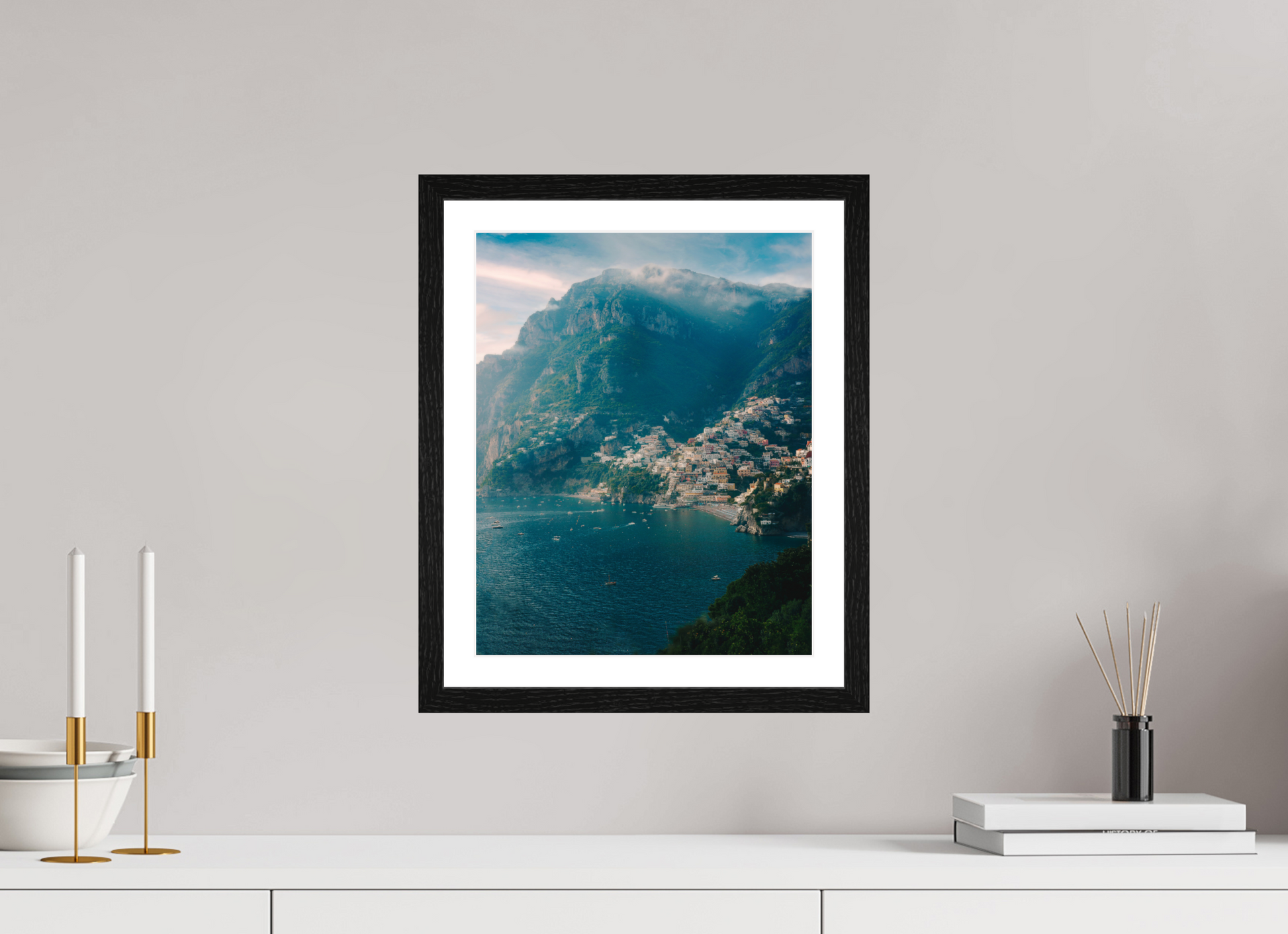 30 x 37.5 cm, Black Oak Frame Amalfi