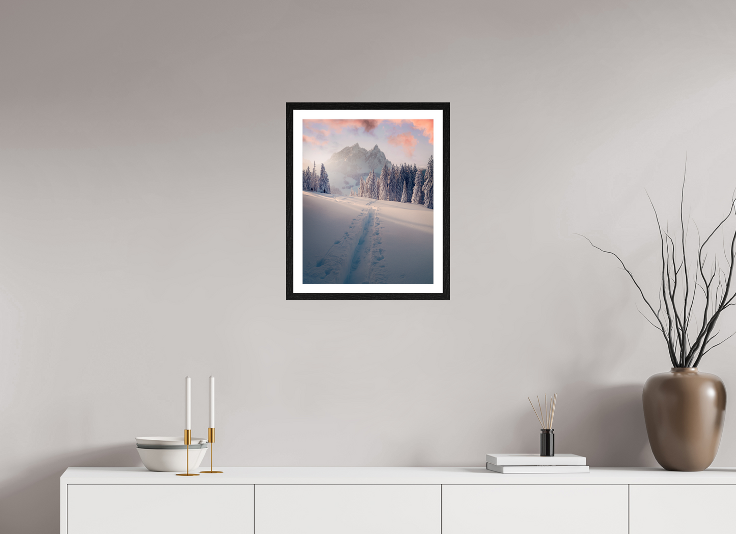 40 x 50 cm, Black Oak Frame Alpenglow