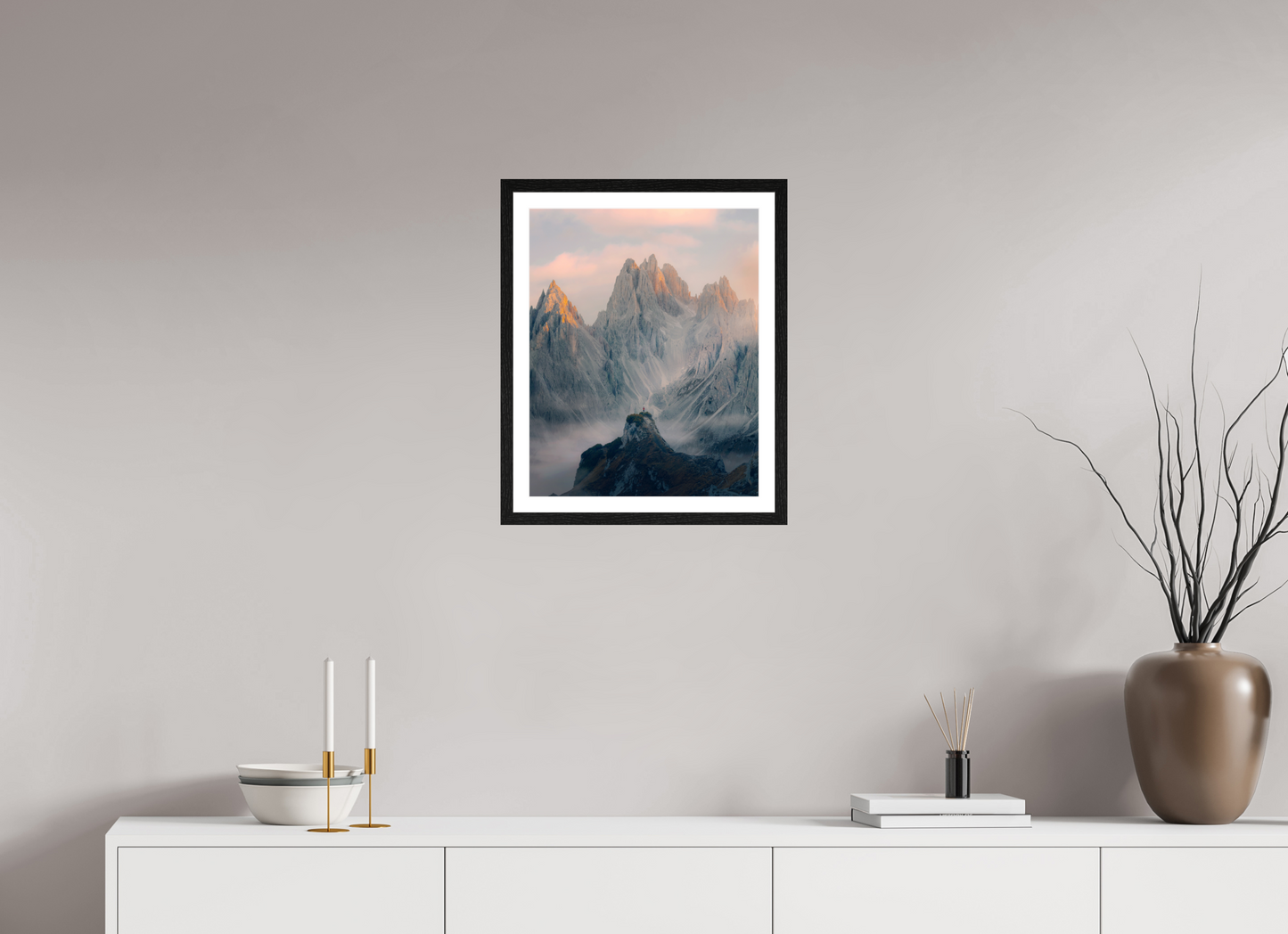 40 x 50 cm, Black Oak Frame Towers of Mordor II