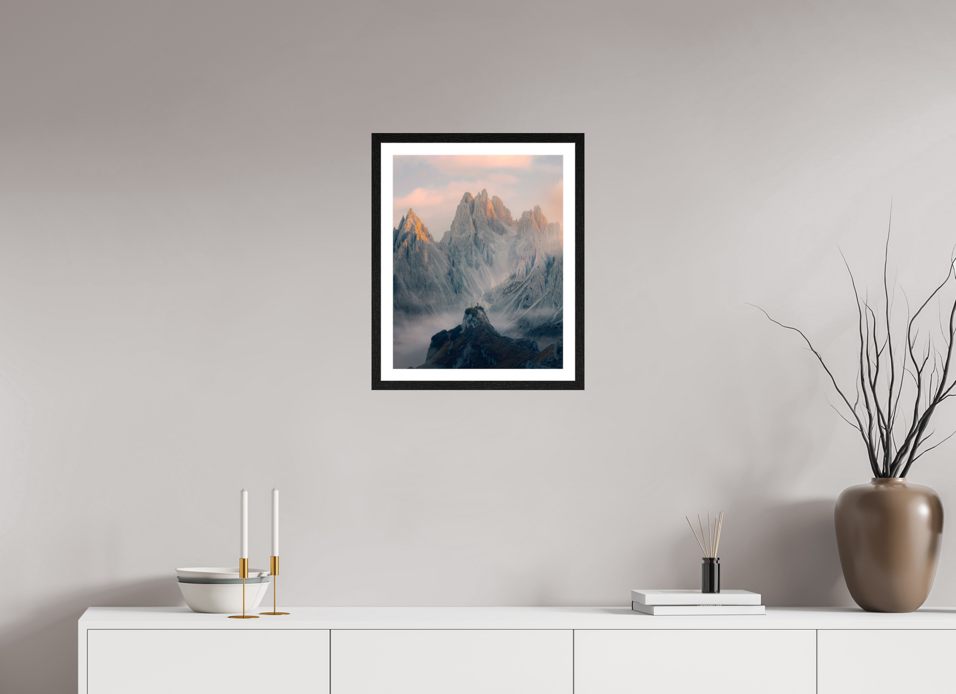 40 x 50 cm, Black Oak Frame Towers of Mordor II