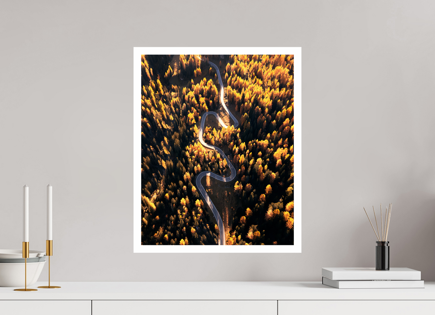 40 x 50 cm, Fine Art Print Mountain Road