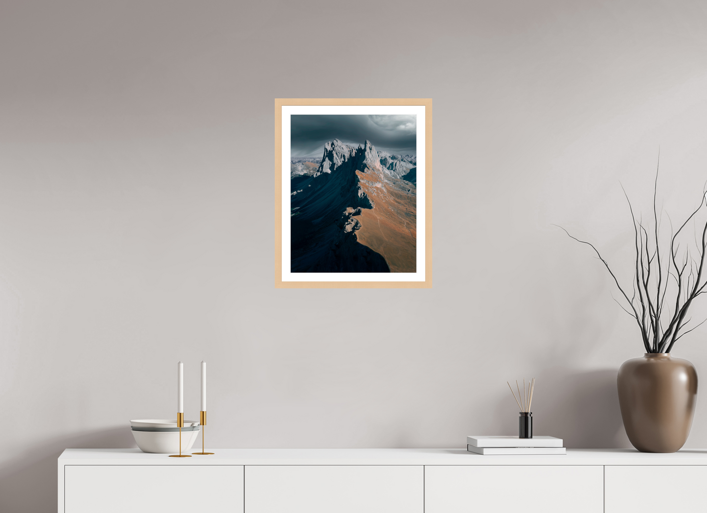 40 x 50 cm, Natural Maple Frame Seceda