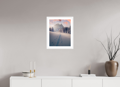 40 x 50 cm, White Frame Alpenglow