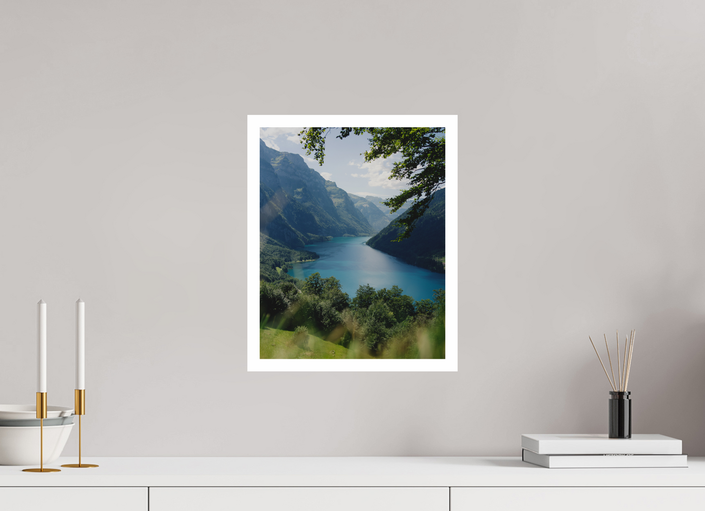 30 x 37.5 cm, Fine Art Print Swiss Postcard View