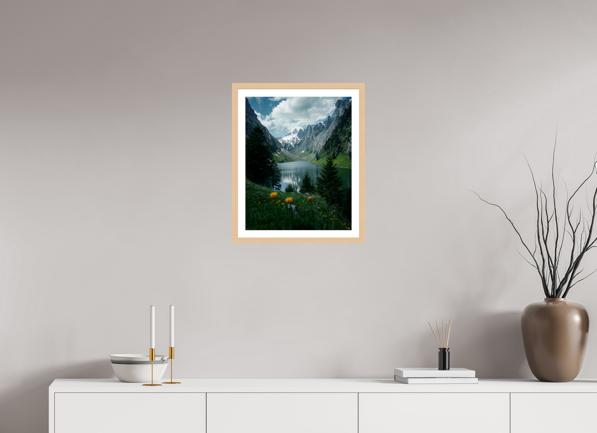 40 x 50 cm, Natural Maple Frame Fälensee