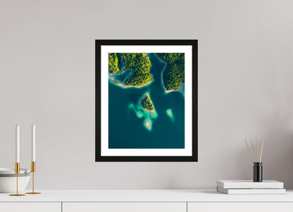 30 x 37.5 cm, Black Oak Frame Eibsee Germany