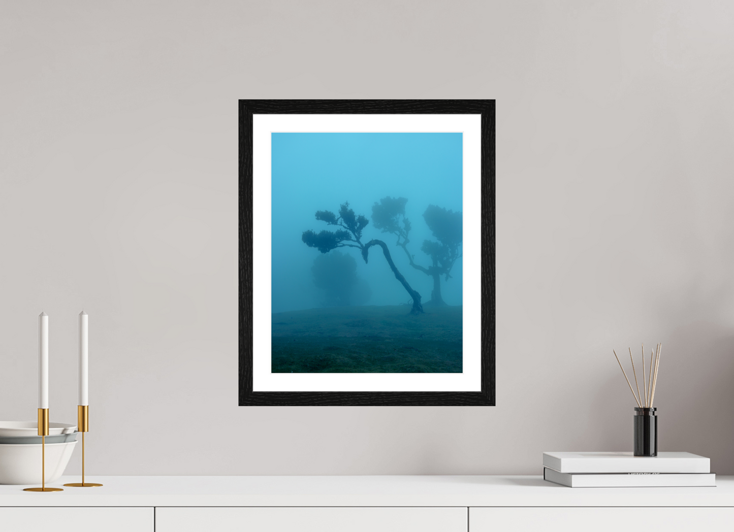 30 x 37.5 cm, Black Oak Frame Fanal Fog