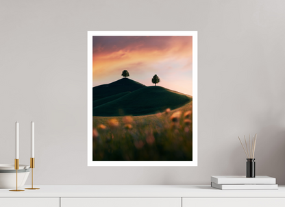 40 x 50 cm, Fine Art Print Rolling Hills at Sunset
