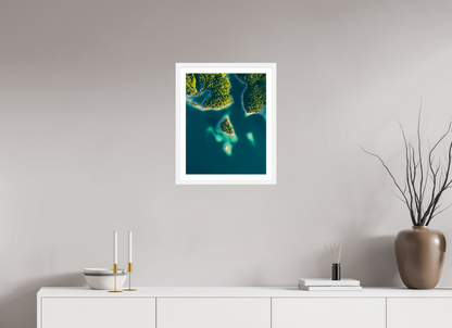 40 x 50 cm, White Frame Eibsee Germany