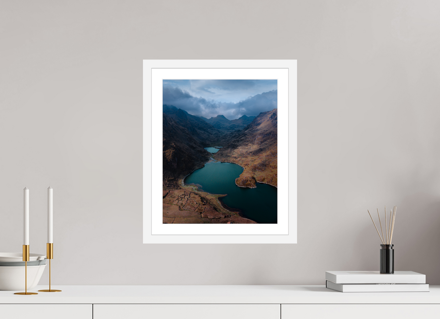 30 x 37.5 cm, White Frame Kinsaycoccha, Peru
