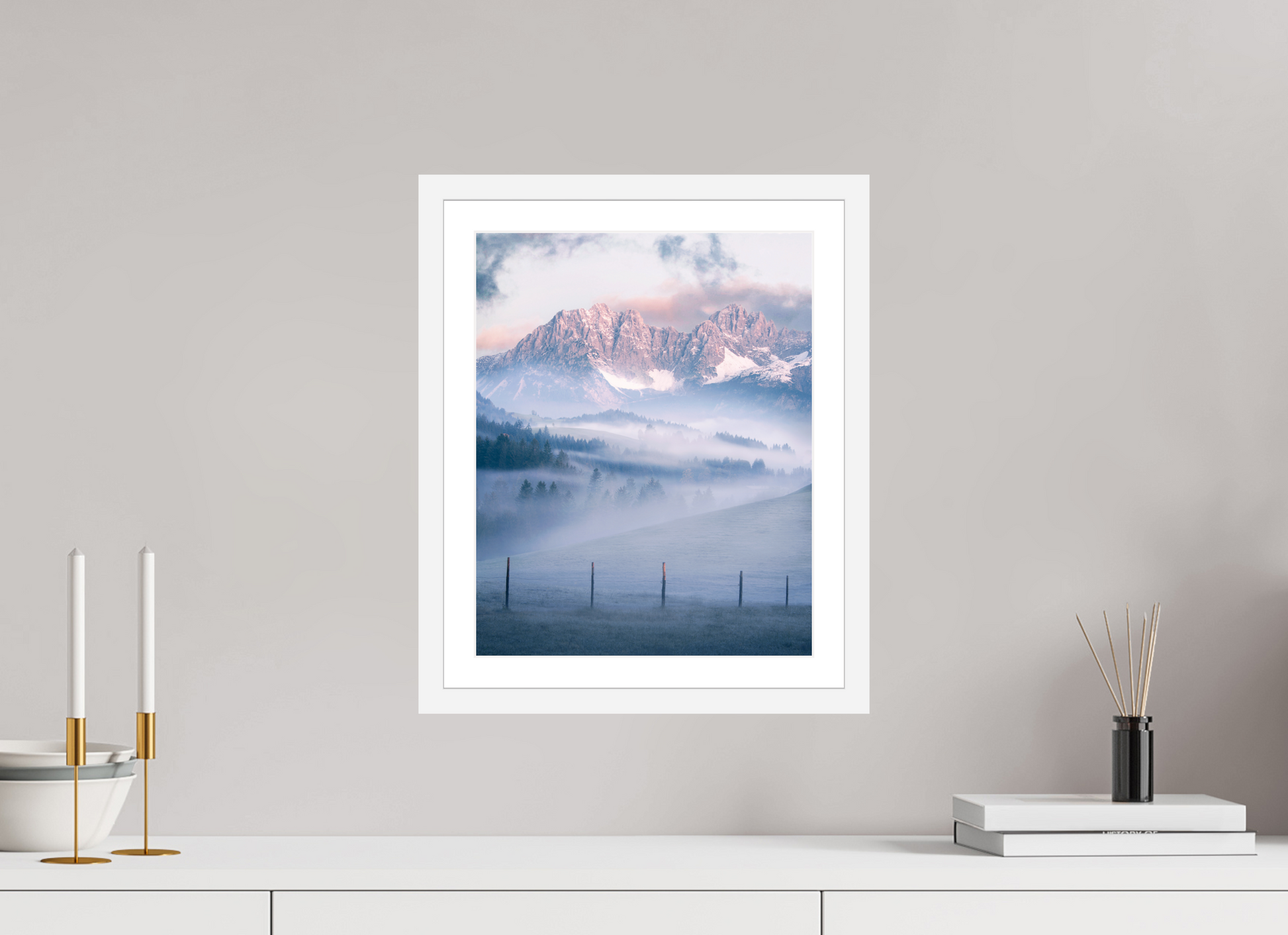 30 x 37.5 cm, White Frame Wilder Kaiser, Austria