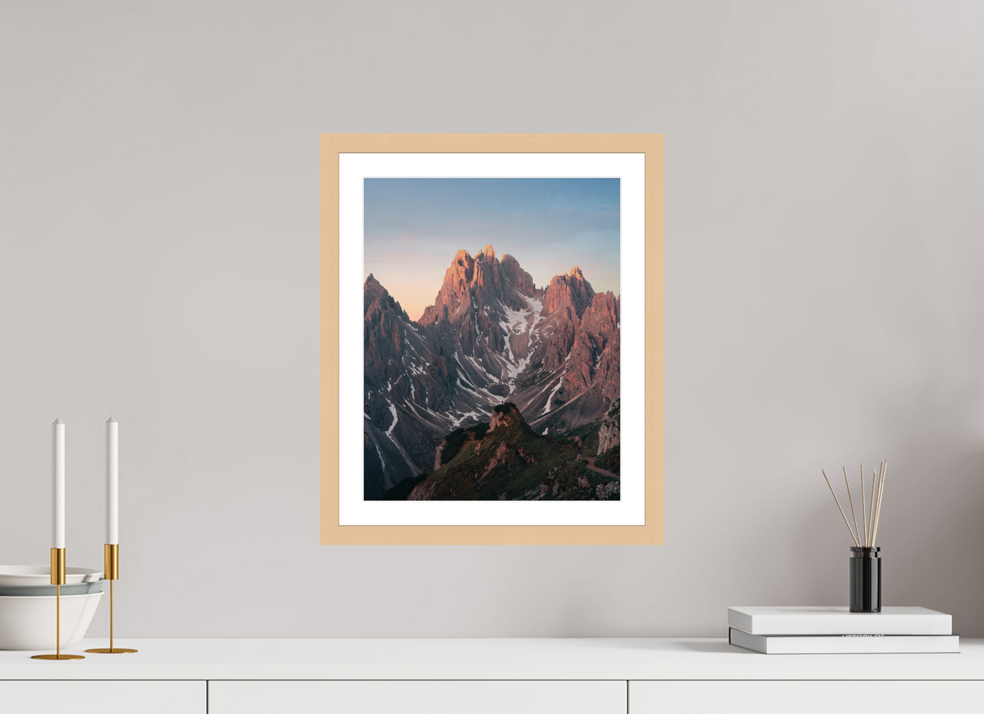 30 x 37.5 cm, Natural Maple Frame Towers of Mordor I