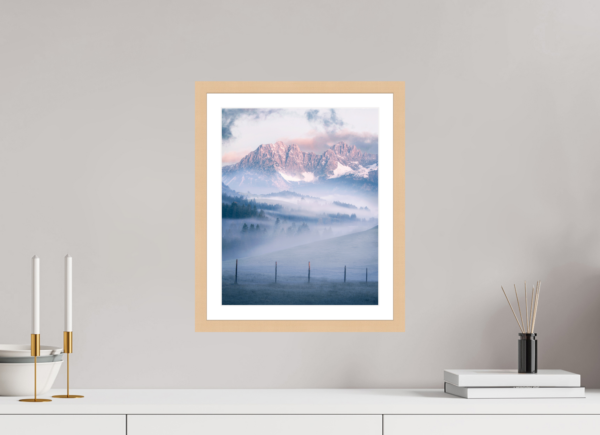 30 x 37.5 cm, Natural Maple Frame Wilder Kaiser, Austria