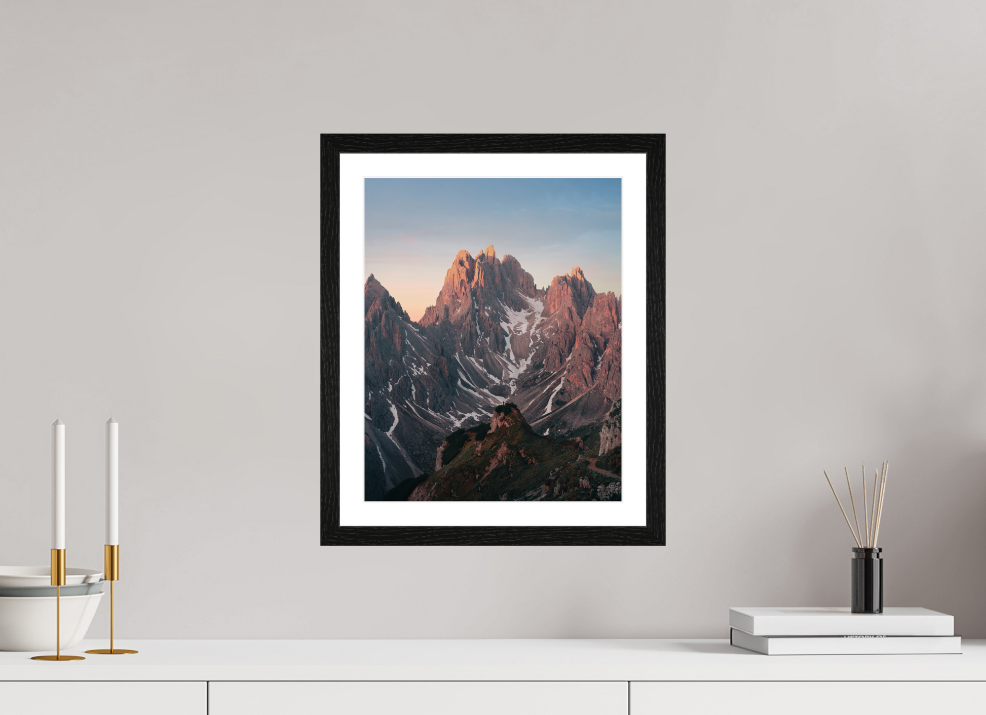 30 x 37.5 cm, Black Oak Frame Towers of Mordor I