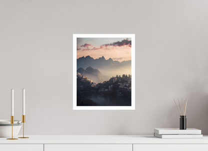 30 x 37.5 cm, Fine Art Print Sunset over the Amalfi Coast