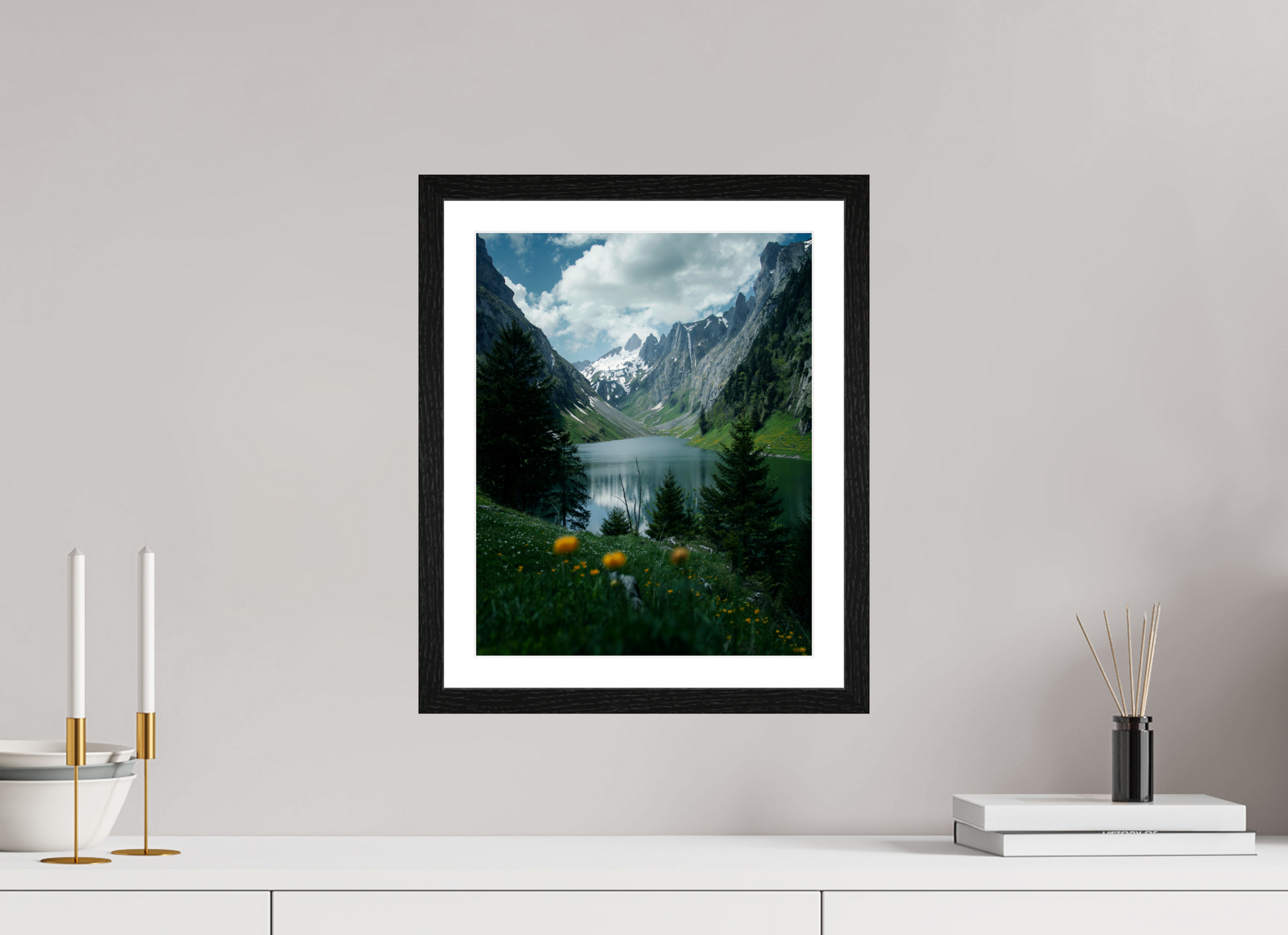 30 x 37.5 cm, Black Oak Frame Fälensee