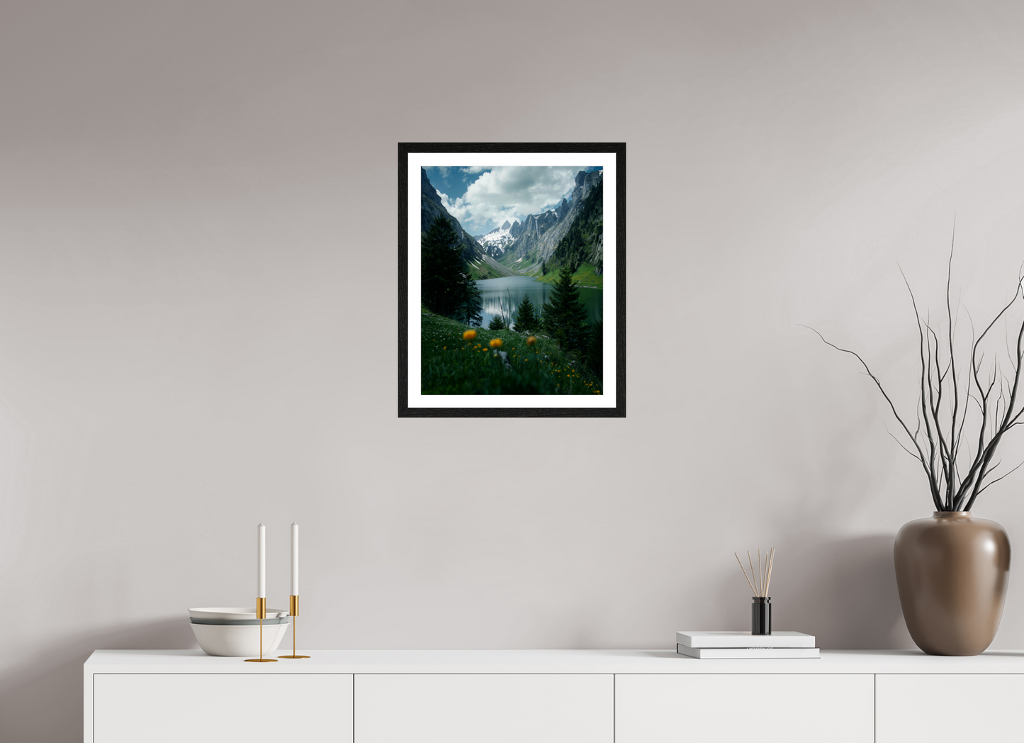 40 x 50 cm, Black Oak Frame Fälensee
