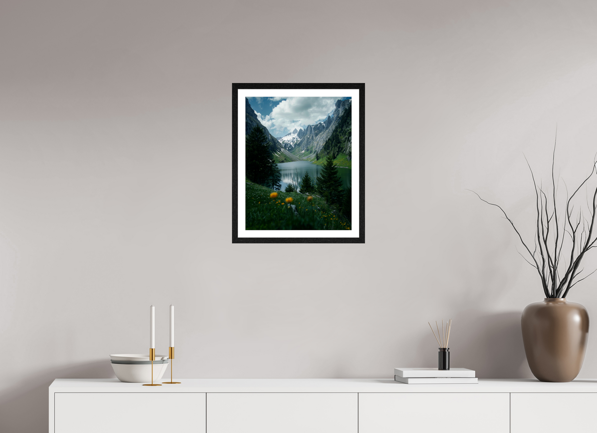 40 x 50 cm, Black Oak Frame Fälensee