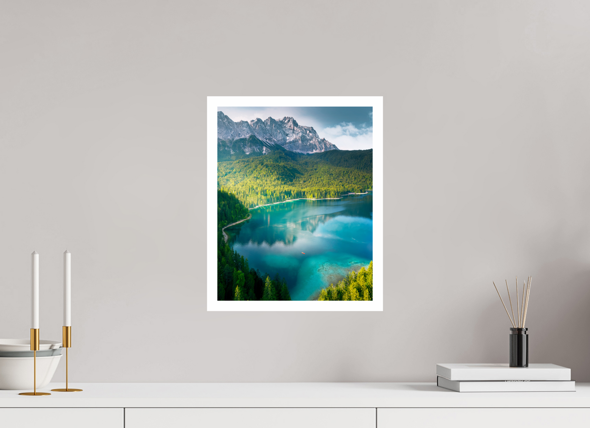 30 x 37.5 cm, Fine Art Print Alpine Lake