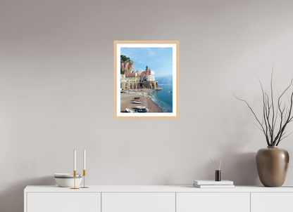 40 x 50 cm, Natural Maple Frame Atrani, Amalfi Coast