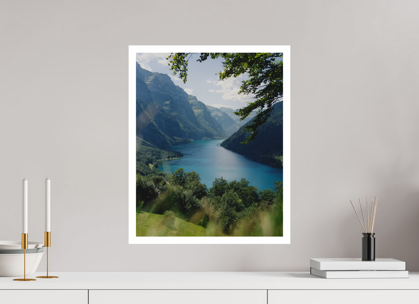 40 x 50 cm, Fine Art Print Swiss Postcard View