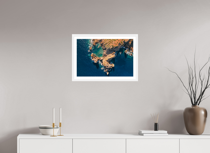 60 x 40 cm, White Frame Coastline