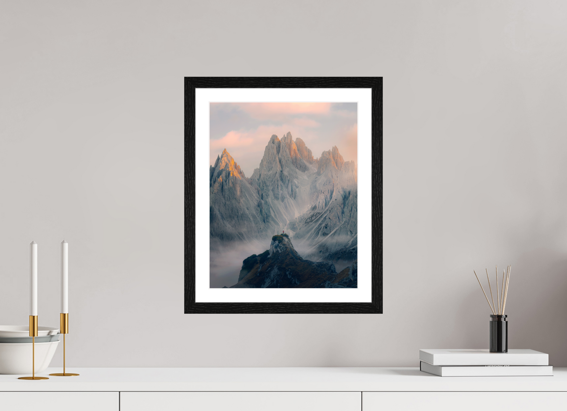 30 x 37.5 cm, Black Oak Frame Towers of Mordor II