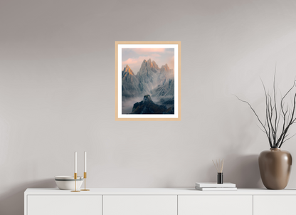 40 x 50 cm, Natural Maple Frame Towers of Mordor II