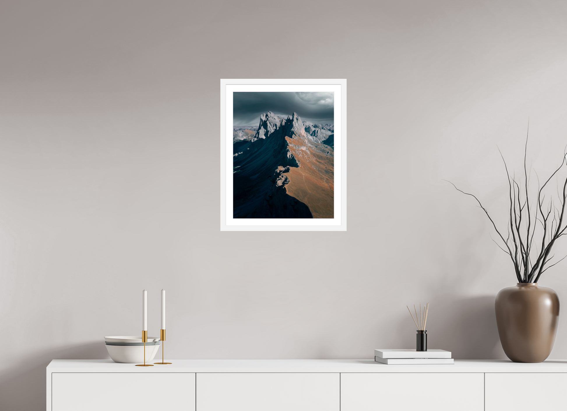 40 x 50 cm, White Frame Seceda