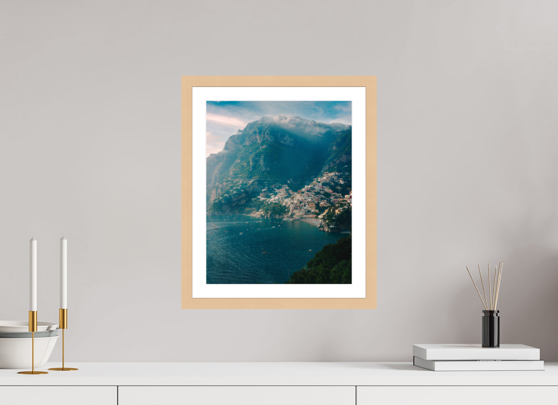 30 x 37.5 cm, Natural Maple Frame Amalfi