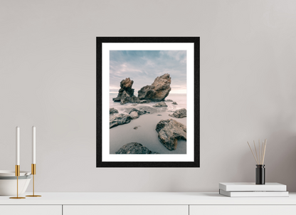 30 x 40 cm, Black Oak Frame Menorca at Dusk