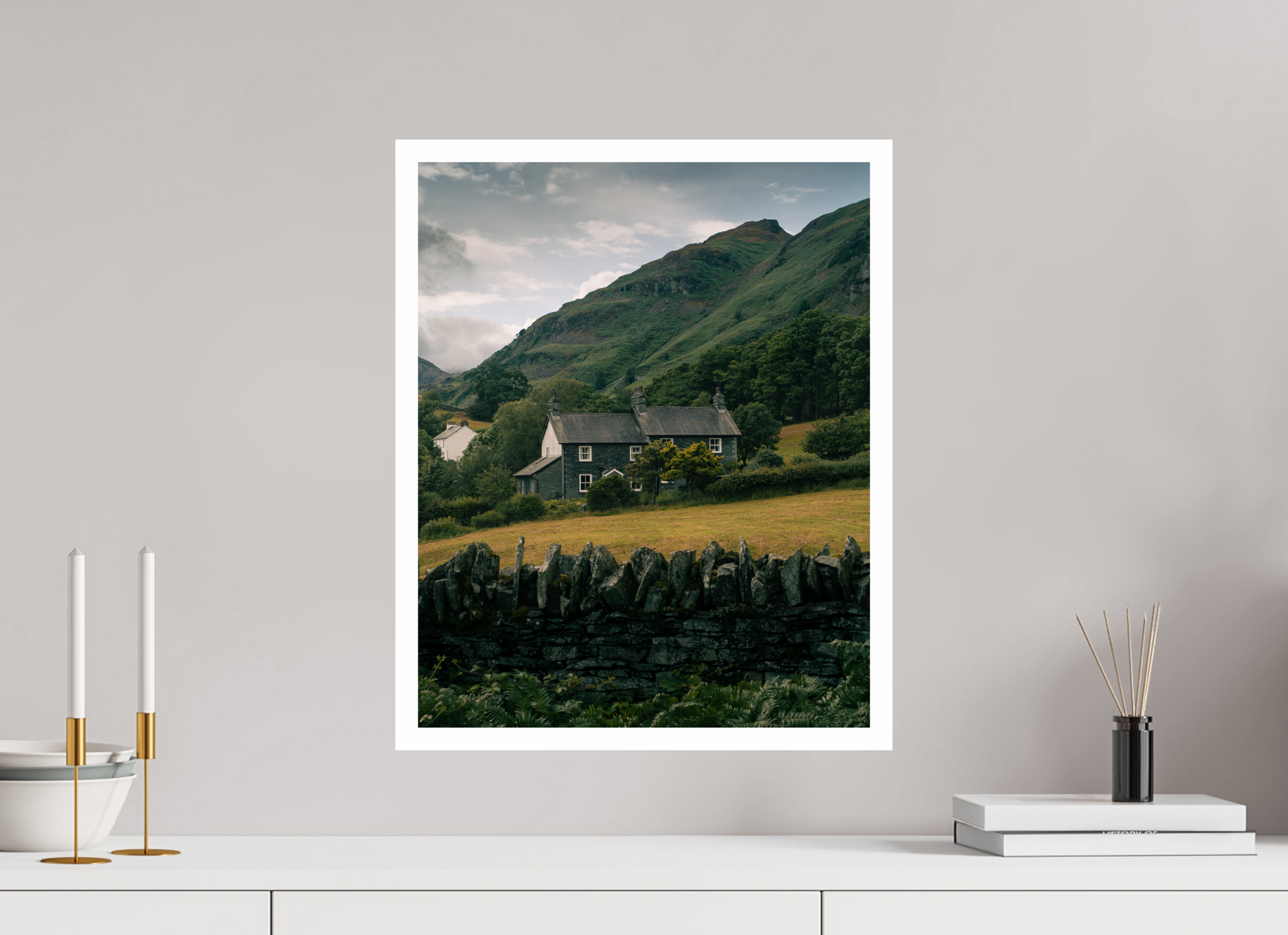 40 x 50 cm, Fine Art Print Lake District Cottage