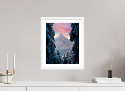30 x 37.5 cm, White Frame Winter Glow