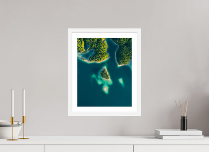 30 x 37.5 cm, White Frame Eibsee Germany