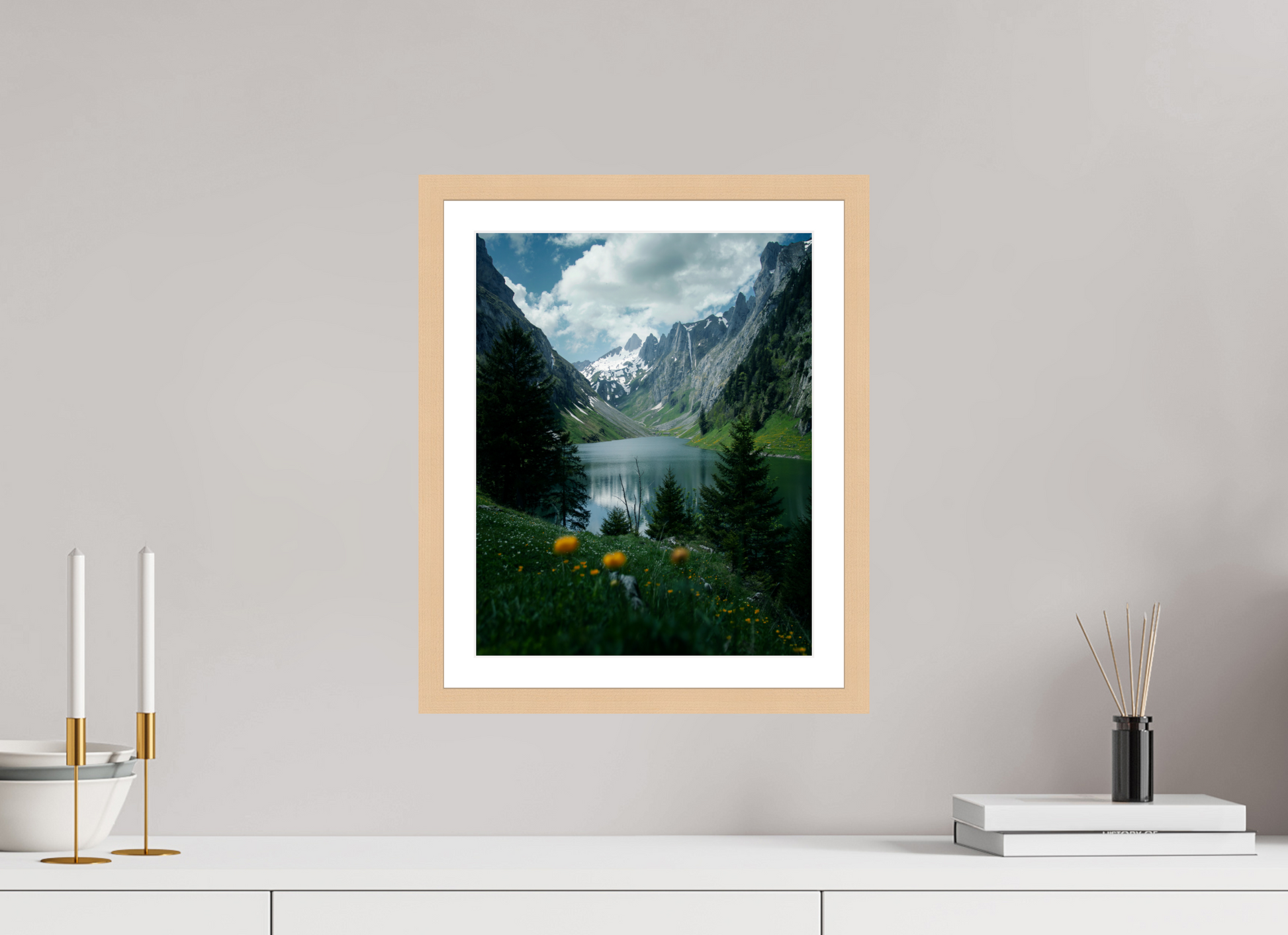30 x 37.5 cm, Natural Maple Frame Fälensee